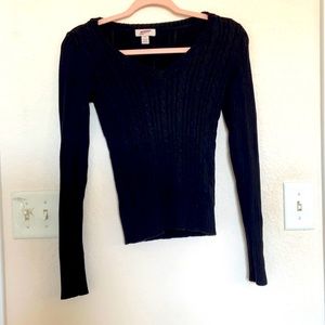 Black knit sweater